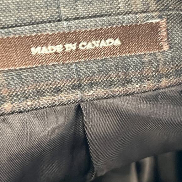 Peter Millar Men's Blazer Sport Coat Jacket Brown Plaid Glen Check‎ Wool 48 - Picture 11 of 16